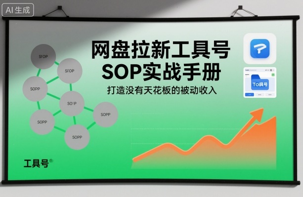 网盘拉新工具号SOP实战手册，打造没有天花板的被动收入-申水仓