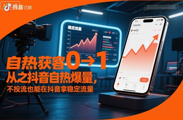 自热获客从0到1之抖音自热爆量，不投流也能在抖音拿稳定流量-申水仓