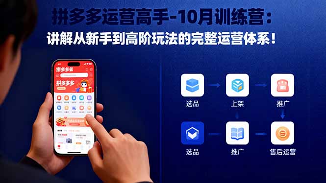 拼多多运营高手-10月训练营:讲解从新手到高阶玩法的完整运营体系!-申水仓