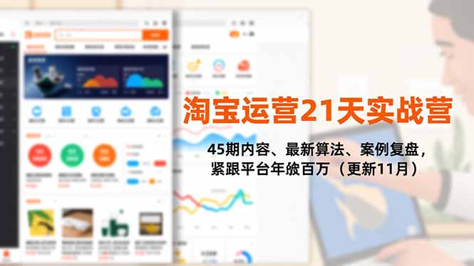 淘宝运营21天实战营，45期内容、最新算法、案例复盘，紧跟平台年入百万(更新11月-申水仓