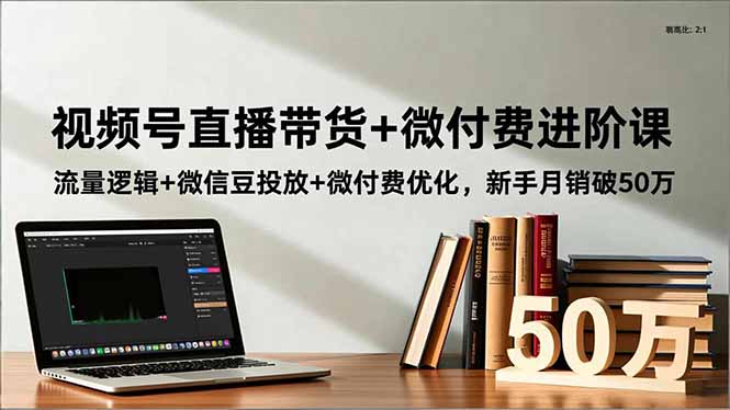 视频号直播带货+微付费进阶课:流量逻辑+微信豆投放+微付费优化,新手月销破50万-多米联创
