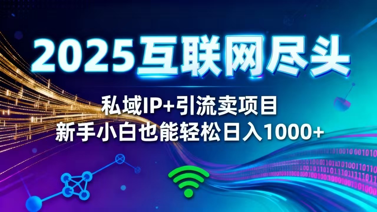 2025网创尽头王炸项目！私域 IP + 精准引流，新手小白在家躺赚日入 1000+-申水仓
