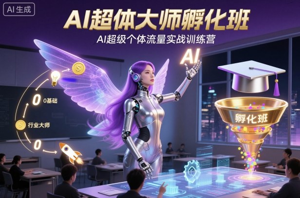AI超体大师孵化班，AI超级个体流量实战训练营-申水仓