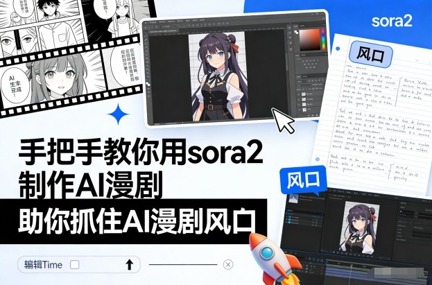 手把手教你用sora2制作AI漫剧，助你抓住AI漫剧风口-多米联创