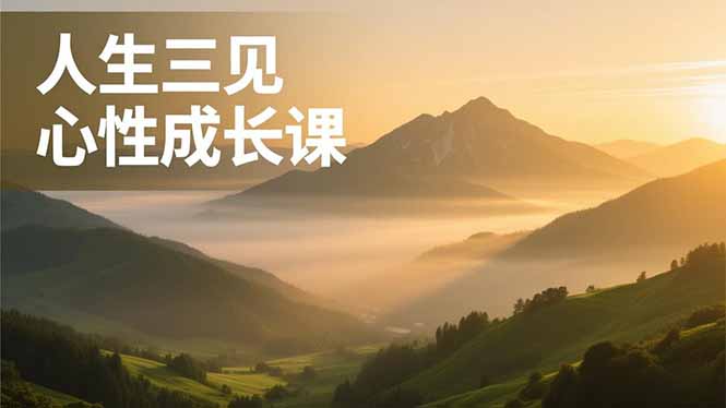 人生三见心性成长课，见天地众生自己，搞透人性安顿身心，活出清晰自我，内在富足无价-多米联创