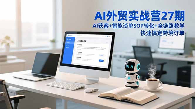 AI外贸实战营27期，AI获客+智能谈单+SOP转化+全链路教学，快速搞定跨境订单-多米联创