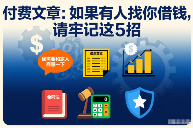 付费文章:如果有人找你借钱,请牢记这5招-多米联创