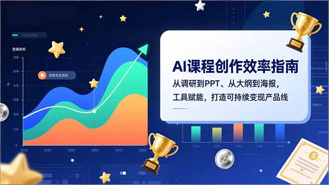 AI课程创作效率指南，从调研到PPT、从大纲到海报，工具赋能，打造可持续变现产品线-多米联创