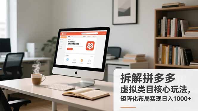 拆解拼多多虚拟类目核心玩法，矩阵化布局实现日入1000+-多米联创