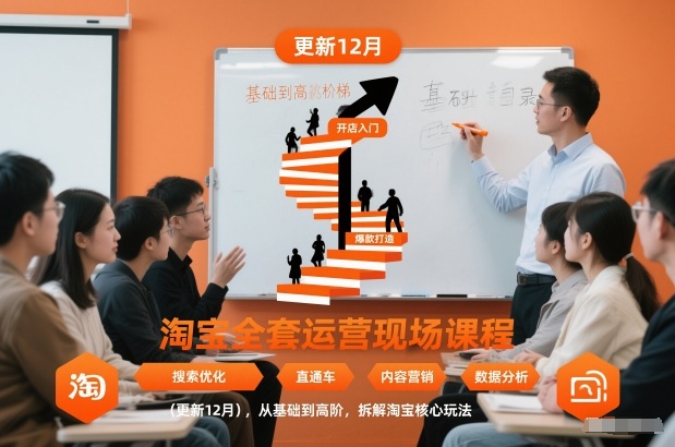 淘宝全套运营现场课程(更新12月)，从基础到高阶，拆解淘宝核心玩法-多米联创