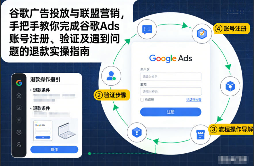 谷歌广告投放与联盟营销，手把手教你完成谷歌Ads账号注册、验证及遇到问题的退款实操指南-多米联创