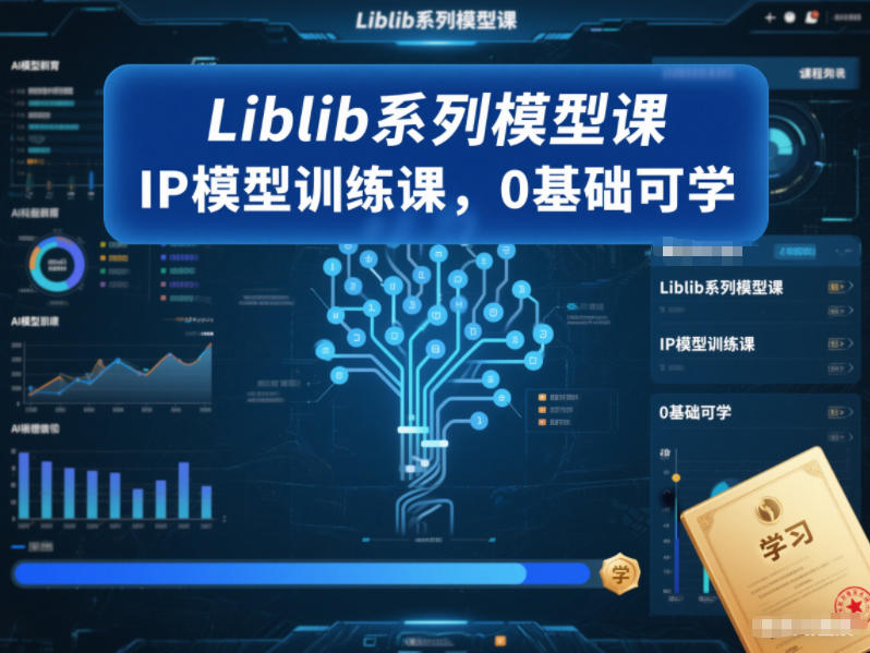 Liblib系列模型课，IP模型训练课，0基础可学-多米联创