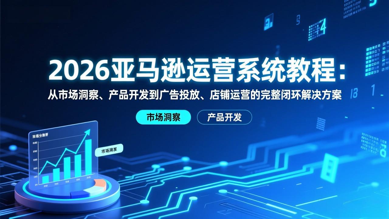 2026亚马逊运营系统教程：从市场洞察、产品开发到广告投放、店铺运营的完整闭环解决方案-58创客