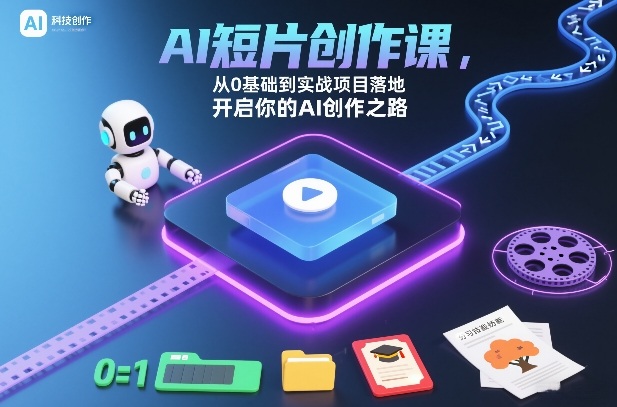 AI短片创作课，从0基础到实战项目落地，开启你的AI创作之路-58创客