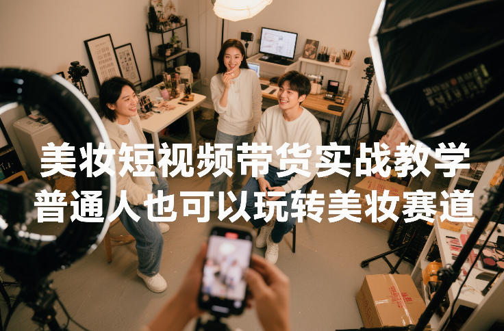 美妆短视频带货实战教学，普通人也可以玩转美妆赛道-58创客
