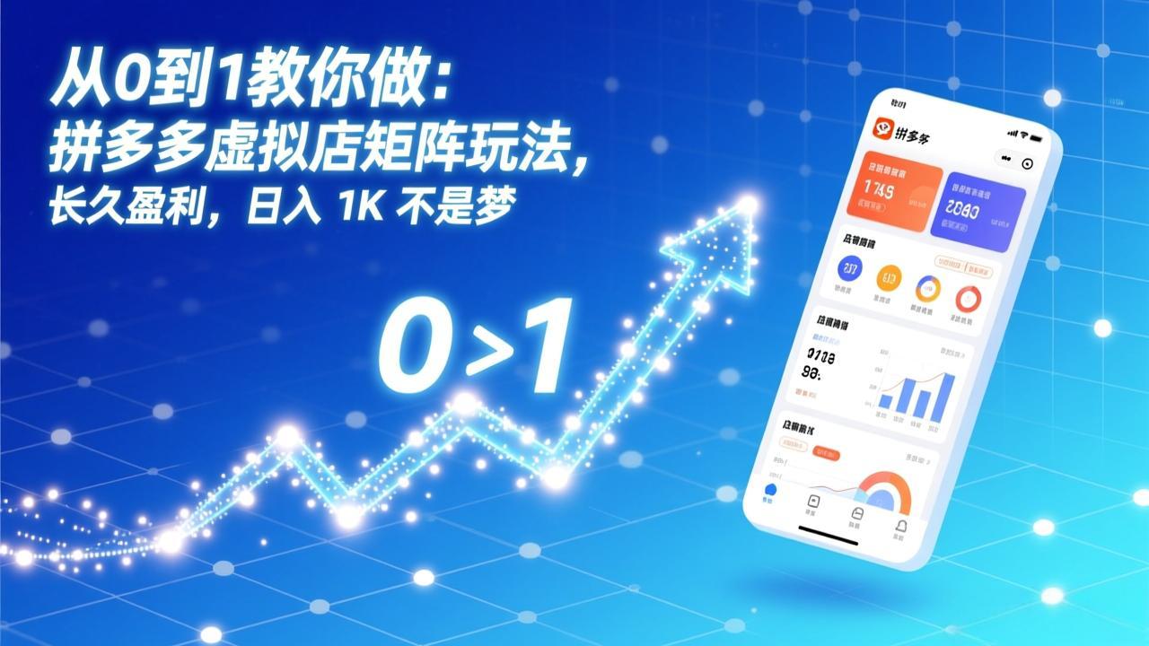 从0到1教你做：拼多多虚拟店矩阵玩法，长久盈利，日入 1K 不是梦-58创客