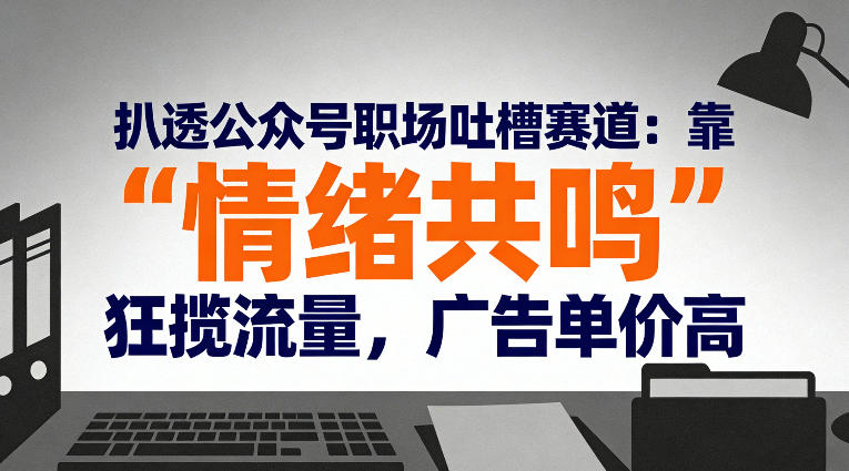 扒透公众号职场吐槽赛道：靠“情绪共鸣”狂揽流量，广告单价高-58创客