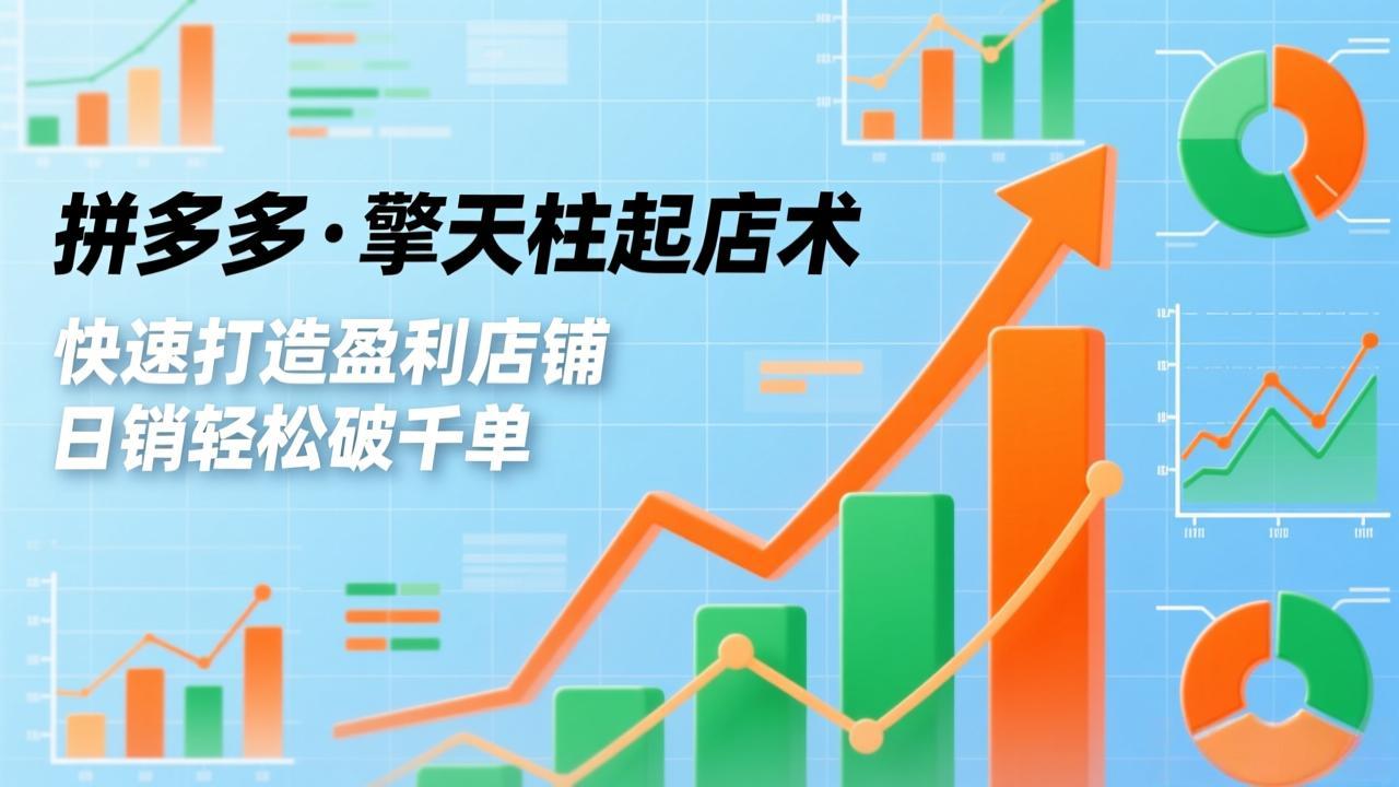 拼多多·擎天柱起店术，爆流布局、利润起飞、不断流，快速打造盈利店铺，日销轻松破千单-58创客