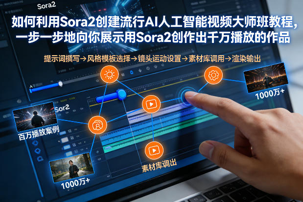 如何利用Sora2创建流行AI人工智能视频大师班，一步一步地向你展示用Sora2创作出千万播放的作品-58创客