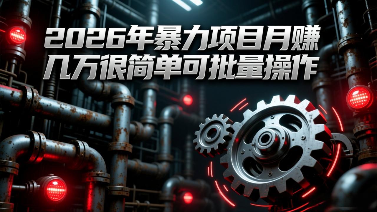 2026年暴力项目月赚几万很简单可批量操作，成本低，利润大-58创客