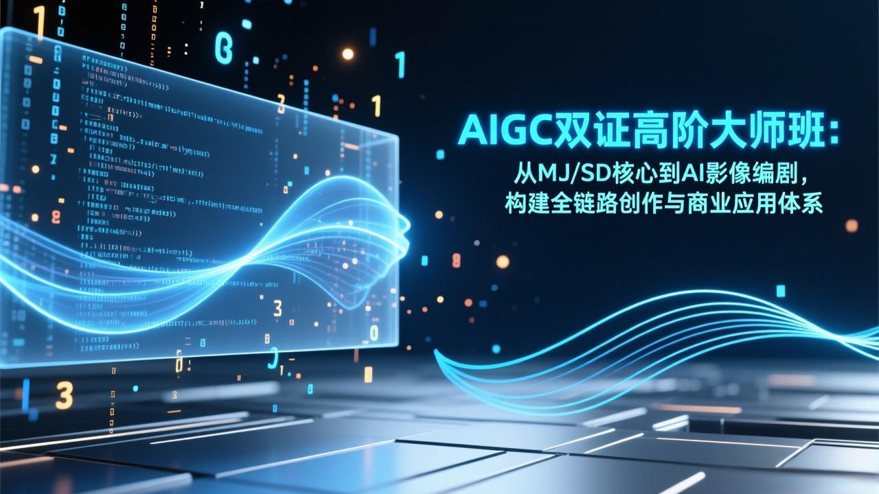 AIGC双证高阶大师班：从MJ/SD核心到AI影像编剧，构建全链路创作与商业应用体系-58创客