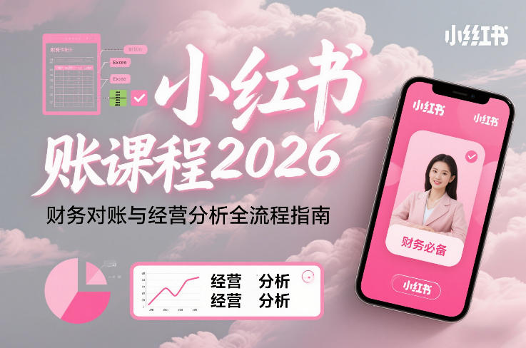 小红书对账课程2026，财务对账与经营分析全流程指南-58创客