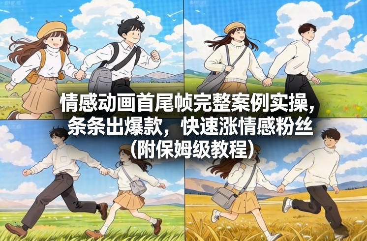 情感动画首尾帧完整案例实操，条条出爆款，快速涨情感粉丝(附保姆级教程)-58创客