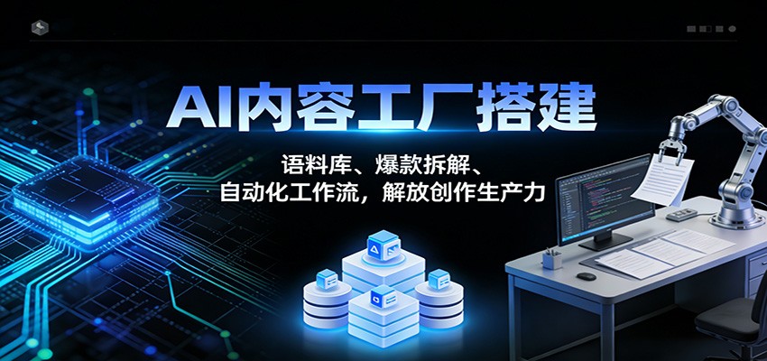 AI内容工厂搭建:语料库、爆款拆解、自动化工作流,解放创作生产力-58创客