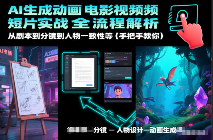 AI生成动画电影视频短片实战全流程解析，从剧本到分镜到人物一致性等手把手教你-58创客