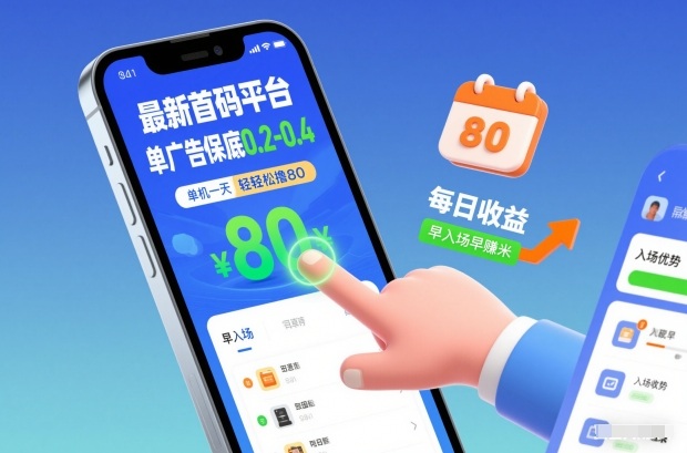 最新首码平台，单广告保底0.2-0.4，单机一天轻松撸80，早入场早賺米【揭秘】-58创客