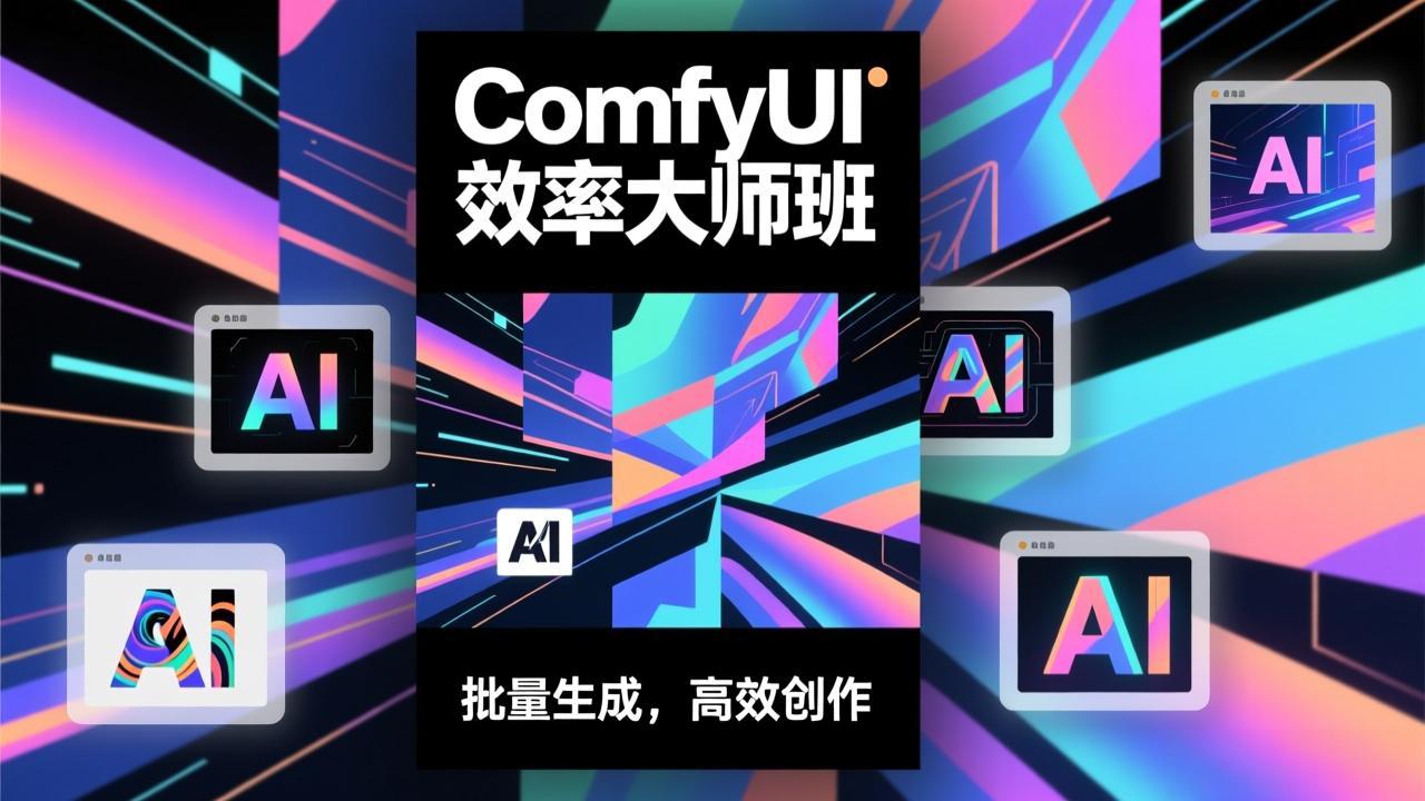 ComfyUI效率大师班：工作流搭建，批量生成，将个人AI出图效率提升5-10倍，月接单收入1-3万-58创客