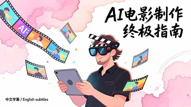 AI电影制作终极指南：从创意到成片，系统掌握智能影视全流程实战课(中英字幕-58创客
