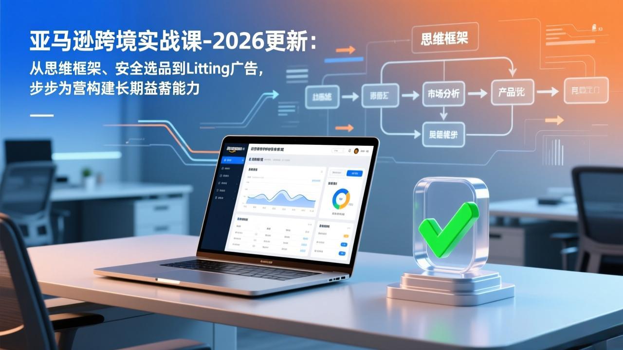 亚马逊跨境实战课-2026更新：从思维框架、安全选品到Listing广告，步步为营构建长期盈利能力-58创客