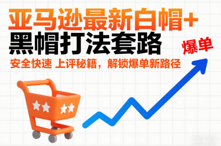 亚马逊最新白帽+黑帽打法套路，安全快速上评秘籍，解锁爆单新路径-58创客