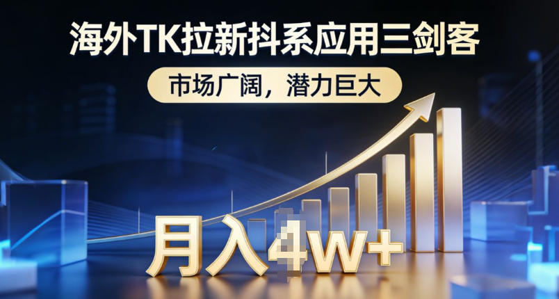 海外TK拉新抖系应用三剑客，市场广阔，潜力巨大，月入1w+-58创客