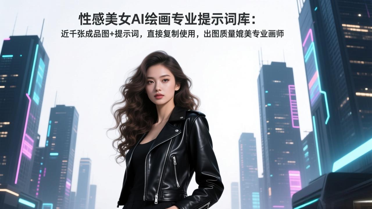 性感美女AI绘画专业提示词库：近千张成品图+提示词，直接复制使用，出图质量媲美专业画师-58创客