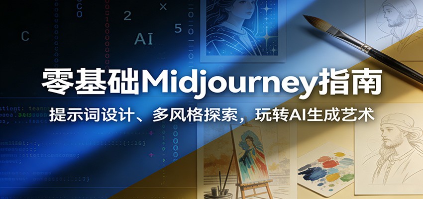 零基础Midjourney指南：提示词设计、多风格探索，玩转AI生成艺术-58创客