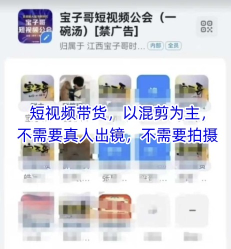 宝子哥头部团队短视频带货，以混剪为主，不需要真人出镜，不需要拍摄【更新26年1月】-58创客