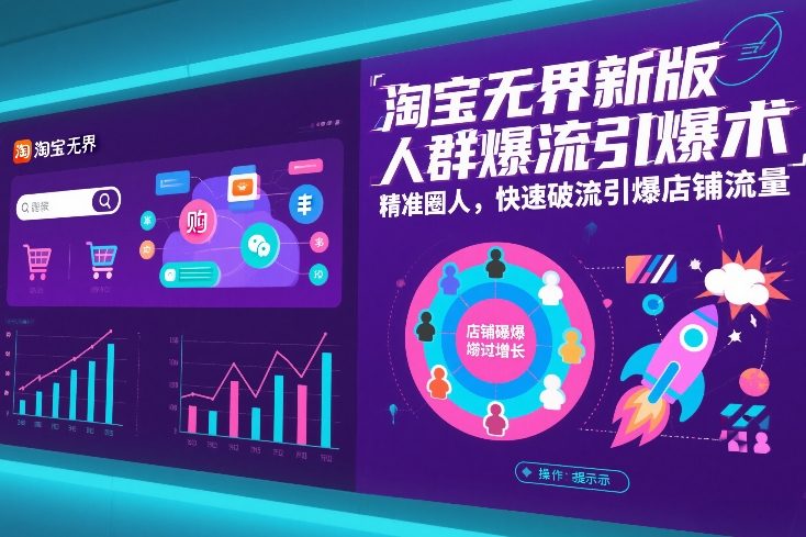 淘宝无界新版人群爆流引爆术，精准圈人，快速破流引爆店铺流量-58创客