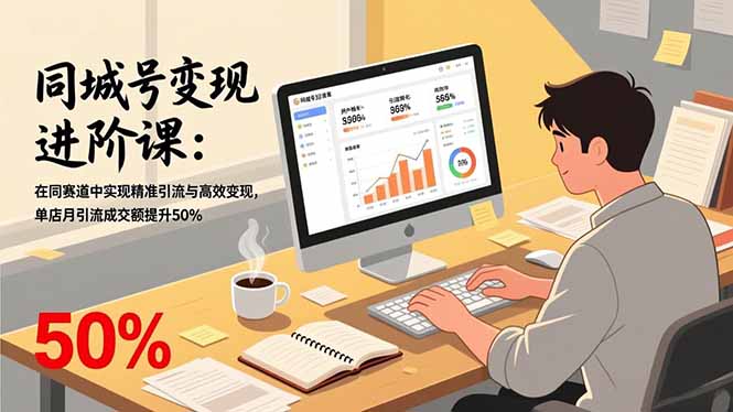 同城号变现进阶课：在同城赛道中实现精准引流与高效变现，单店月引流成交额提升50%-58创客