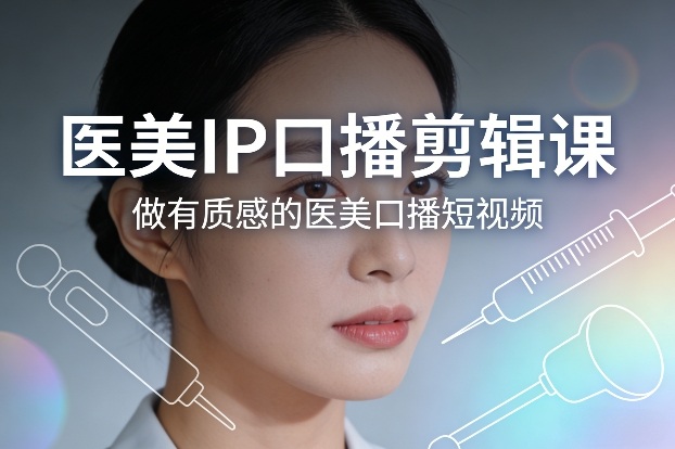 医美IP口播剪辑课，做有质感的医美口播短视频-58创客