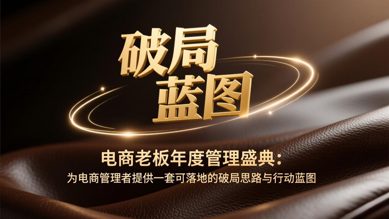 电商老板年度管理盛典：为电商管理者提供一套可落地的破局思路与行动蓝图-58创客