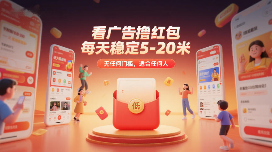 看广告撸红包，每天稳定5-20米，无任何门槛，适合任何人-58创客
