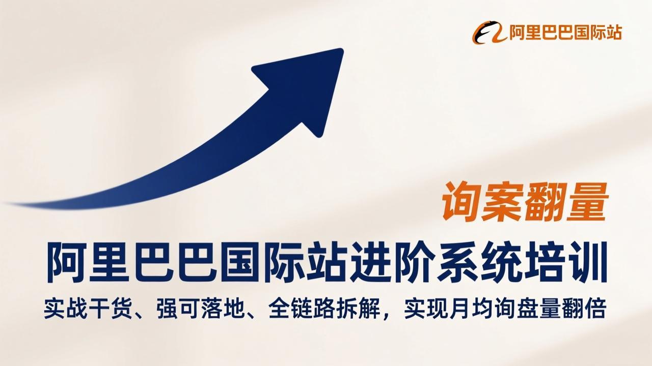 阿里巴巴国际站进阶系统培训，实战干货、强可落地、全链路拆解，实现月均询盘量翻倍-58创客