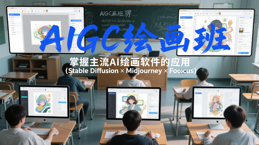 AIGC绘画班，掌握主流Ai绘画软件的应用(Stable Diffusion x Midjourney x Fooocus)-58创客