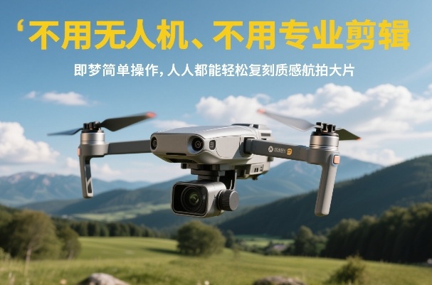 不用无人机、不用专业剪辑，即梦简单操作，人人都能轻松复刻质感航拍大片-58创客