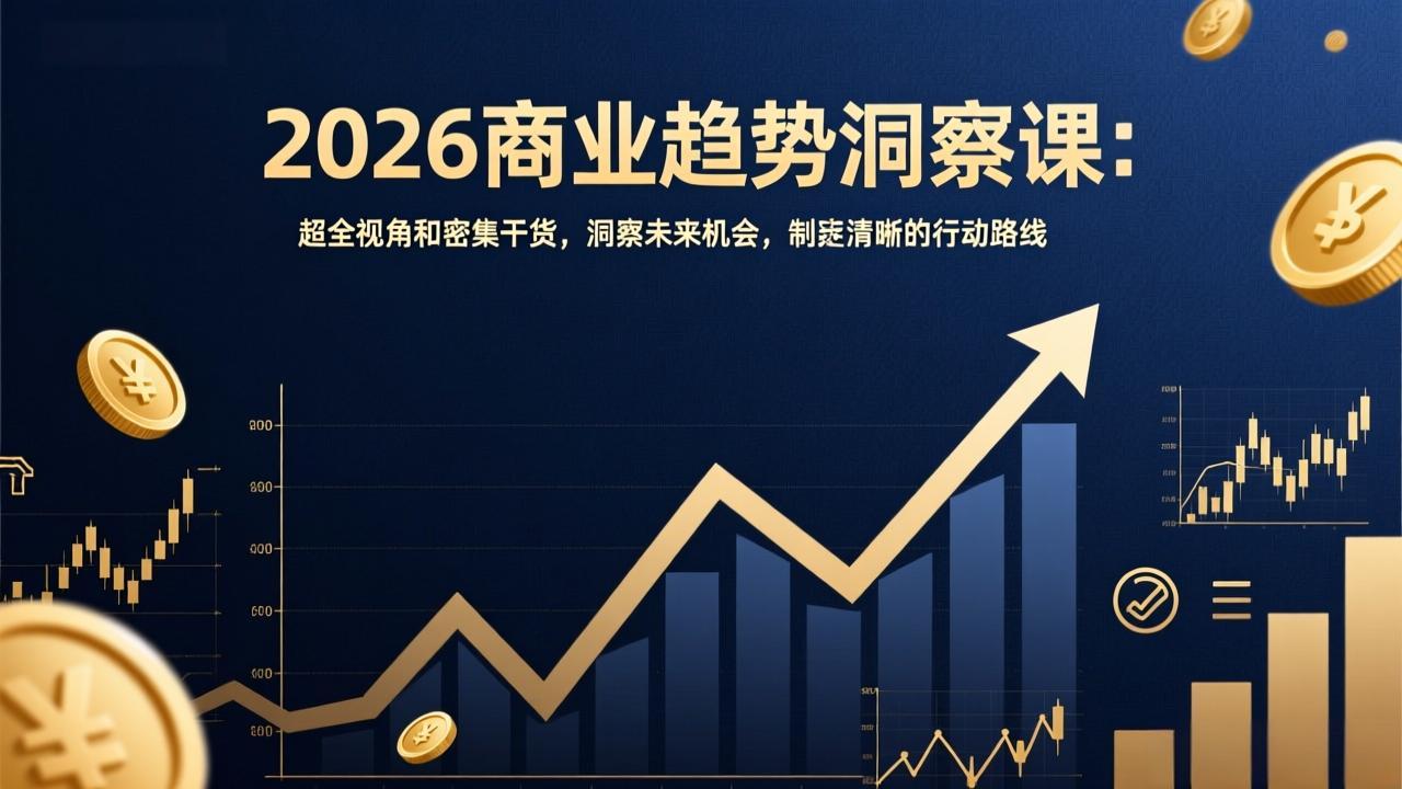 2026商业趋势洞察课：超全视角和密集干货，洞察未来机会，制定清晰的行动路线-58创客