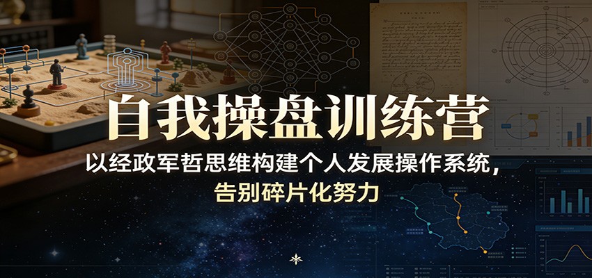 自我操盘训练营：以经政军哲思维构建个人发展操作系统，告别碎片化努力-58创客
