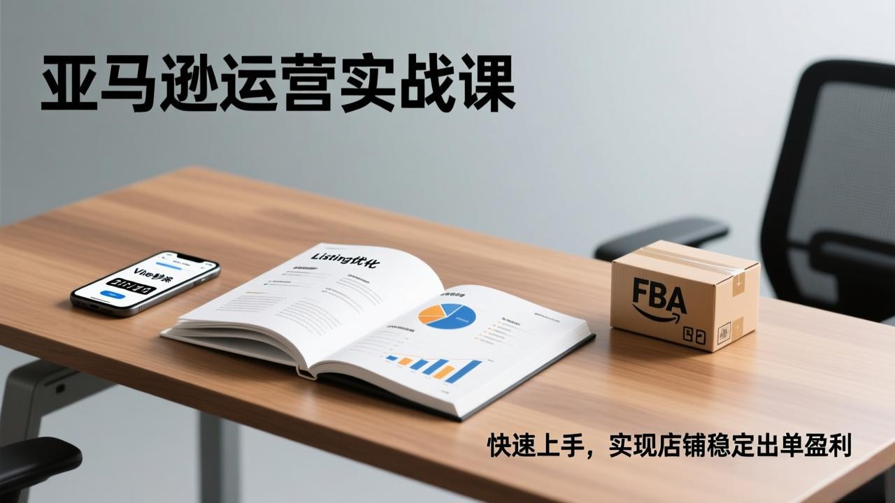 亚马逊运营实战课，Listing优化、Vine秒杀、FBA发货，快速上手，实现店铺稳定出单盈利-58创客
