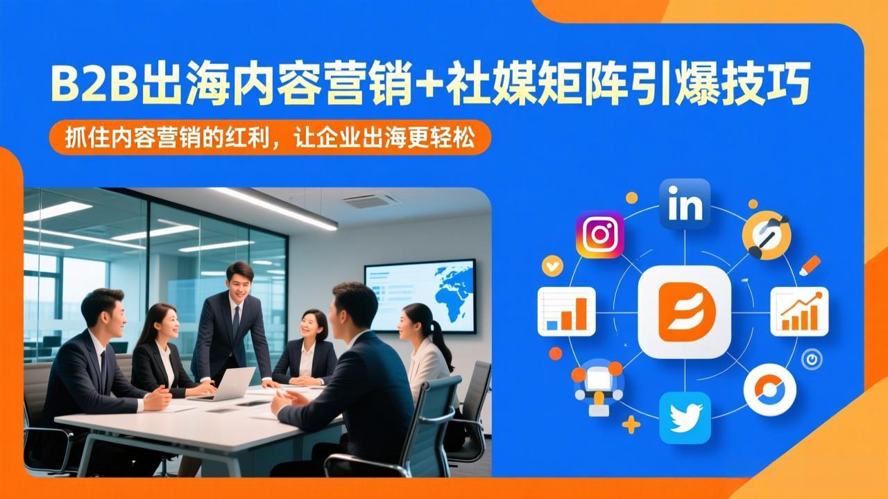 B2B出海内容营销+社媒矩阵引爆技巧：抓住内容营销的红利，让企业出海更轻松-58创客